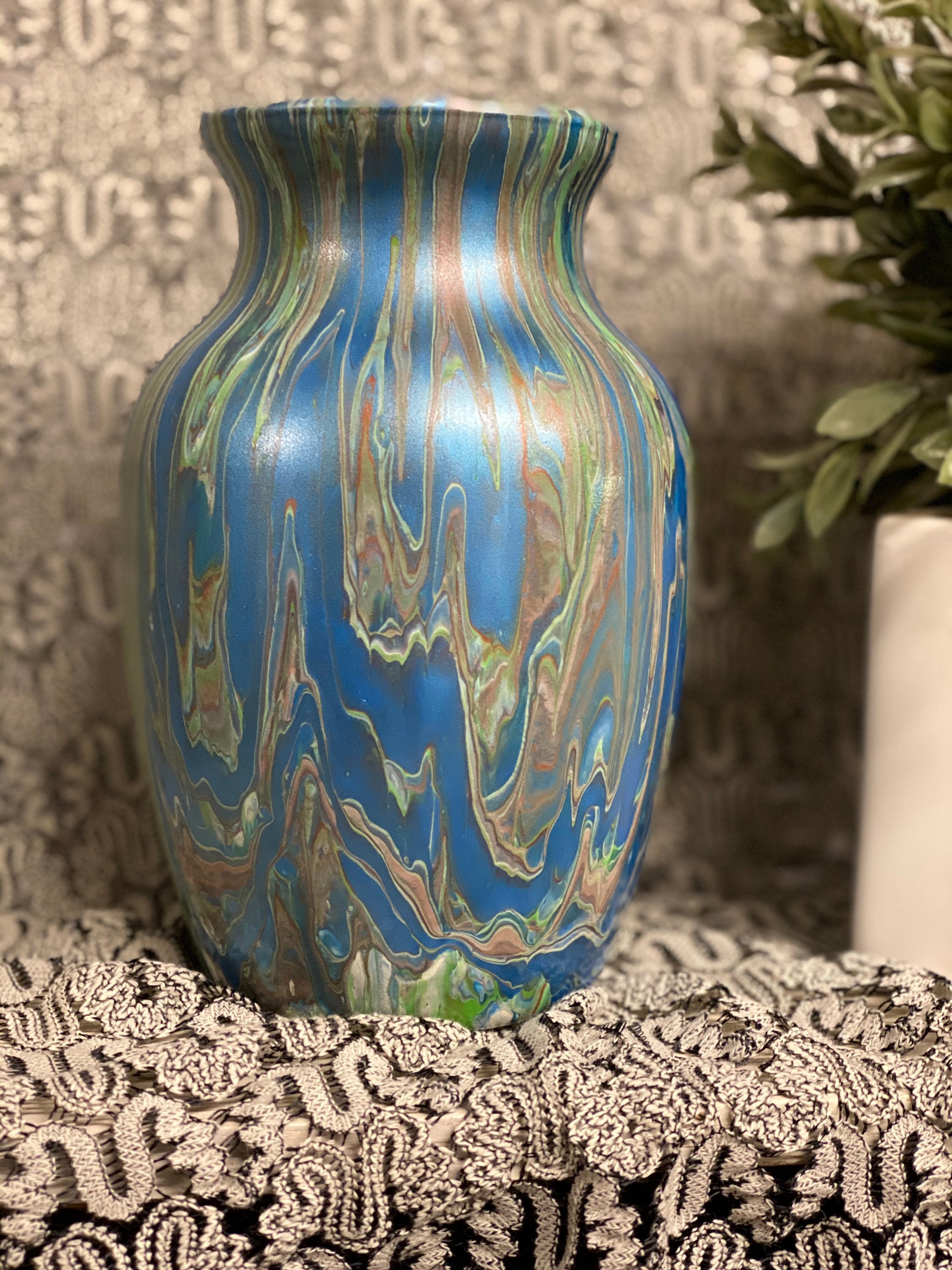 Beautiful glass vase colorful vase hand painted vase one of Etsy