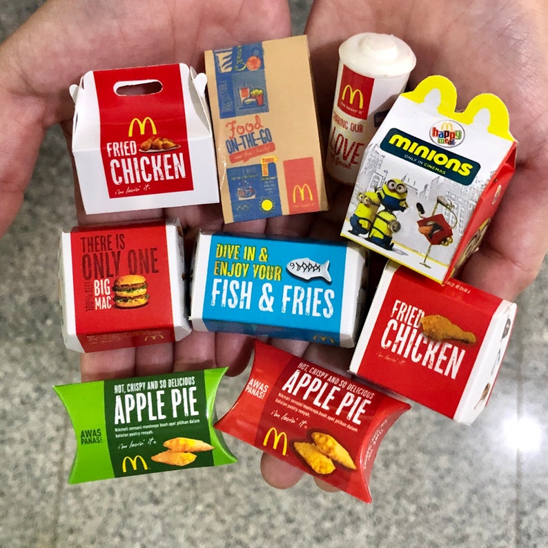 Package 9 Pc Fridge Miniature Handmade Refrigerator Etsy