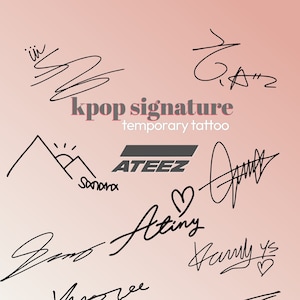 Kpop Group Ateez Signature Temporary Tattoo