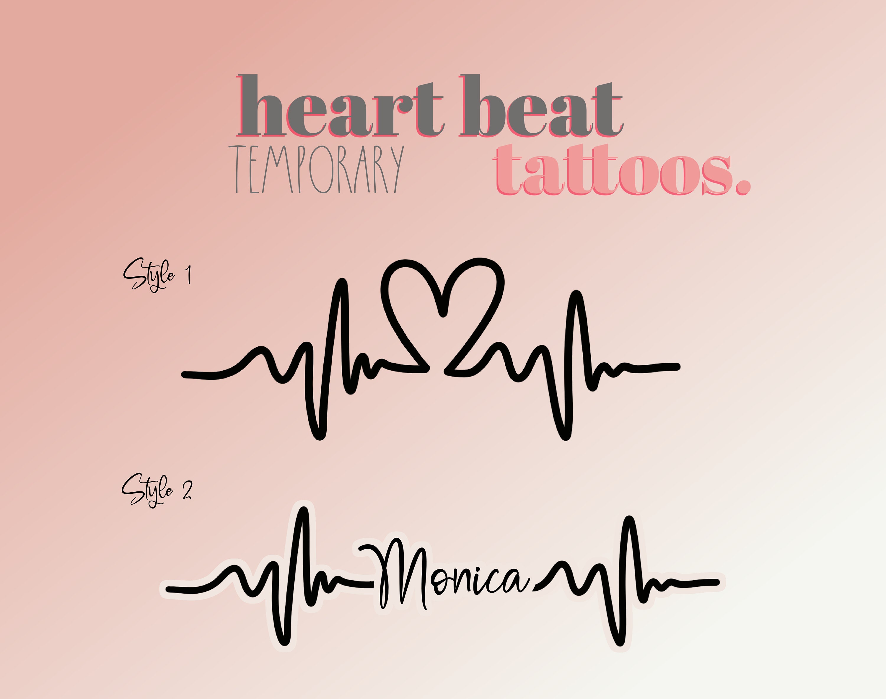 Voorkoms 3D Heart Beat Hope Faith Love Tattoo Heart Beat Possible Red  Black Heart Beat tattoo menwomen Waterproof body temporary tattoo for all  boys and girls pack of 4  Amazonin Beauty