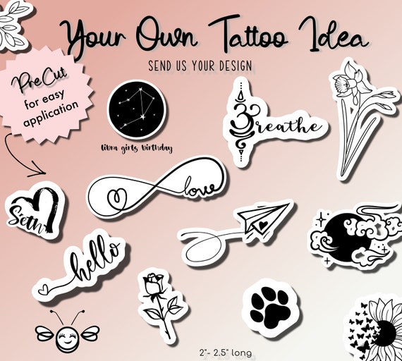Buy Custom Temporary Tattoo Create Your Own Design Idea 1 Tattoo Online in  India  Etsy