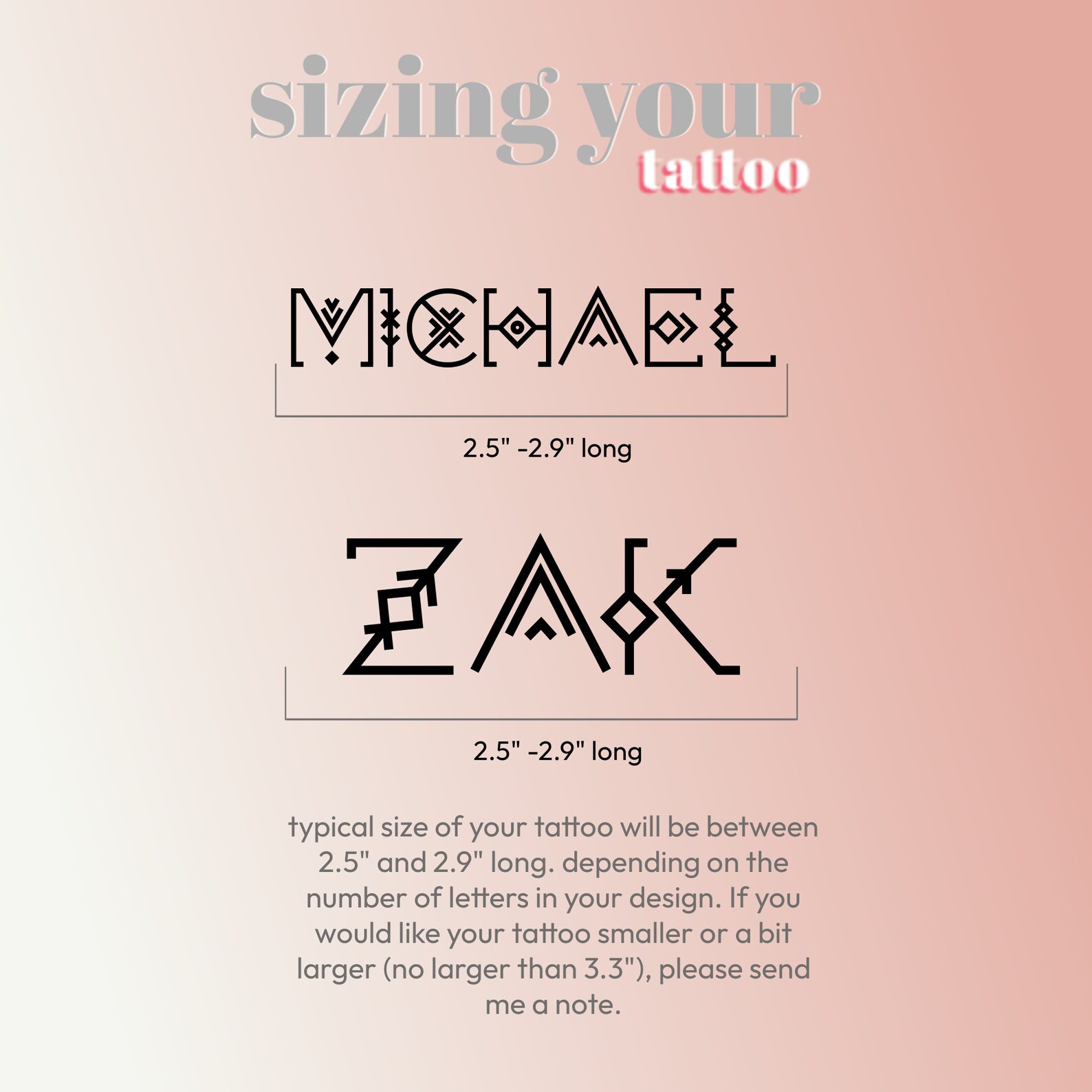 Custom Temporary Name Tattoos set of 2 Etsy