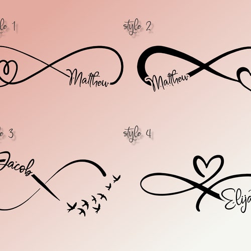 Custom Infinity Temporary Personalized Name Tattoo HEART - Etsy Custom Infinity Temporary Personalized Name Tattoo HEART - Etsy