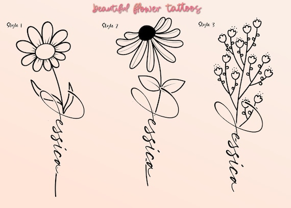 Flower Name Tattoos Name In Roses Tattoo 