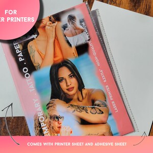 Temporary Tattoo Paper (Set of 2) High Quality Print Your Own Tattoo for Laser Printers