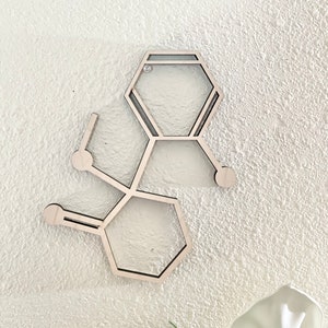 Ketamine Molecule Wall Art, Science Art, Wall Decor, Wooden Ketamine Molecule Sign, Chemical Wall Art, Science Decor and Signs