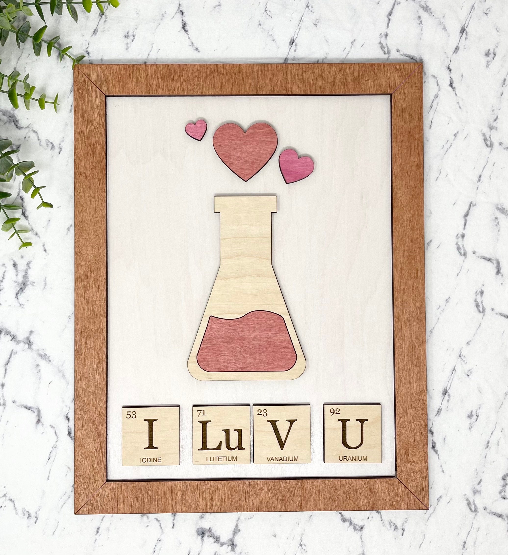 Regalo del Día de San Valentín Química Te amo Signo con Etsy