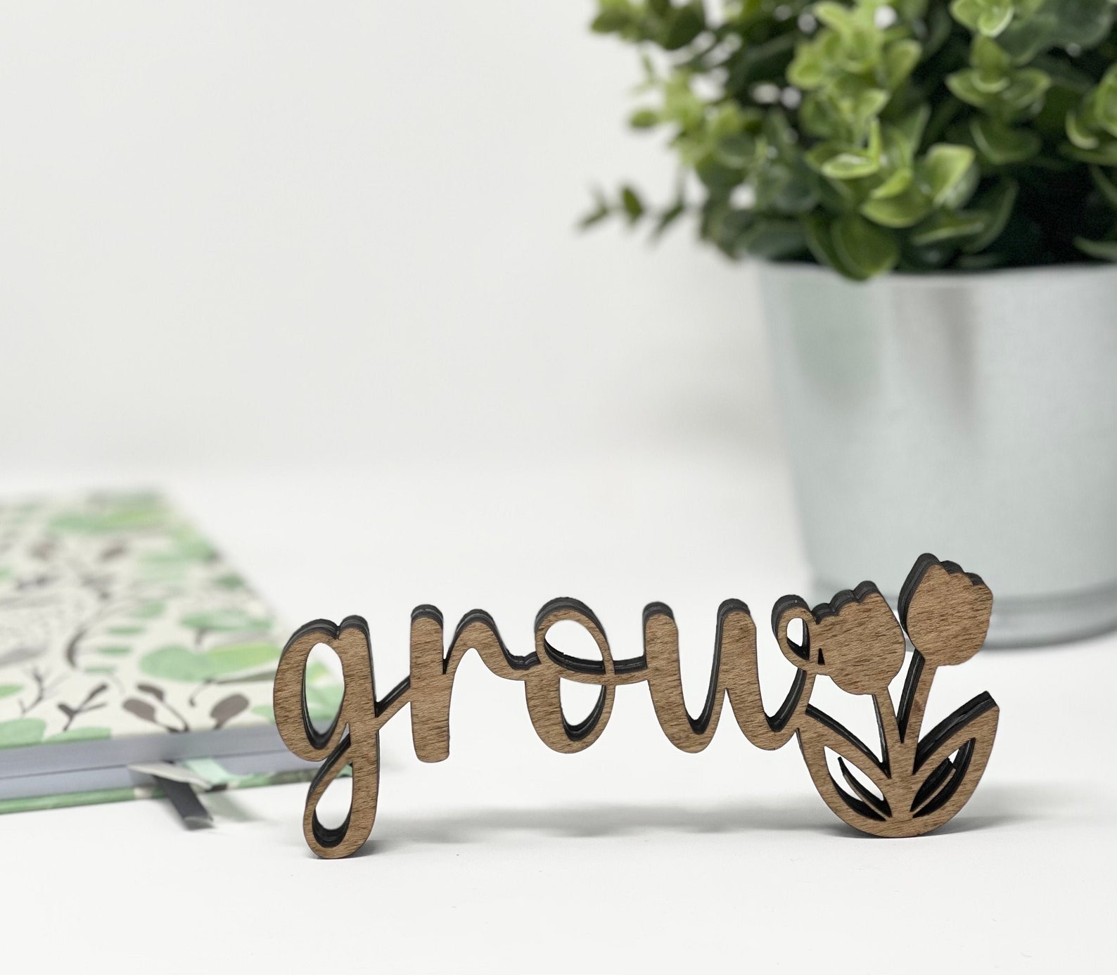 Grow Word of the Year Positive Affirmations Cards Wall Art Etsy