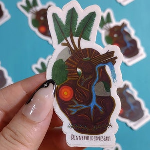 Sticker coeur anatomique, sticker Terre, sticker environnemental, sticker La Terre est notre coeur
