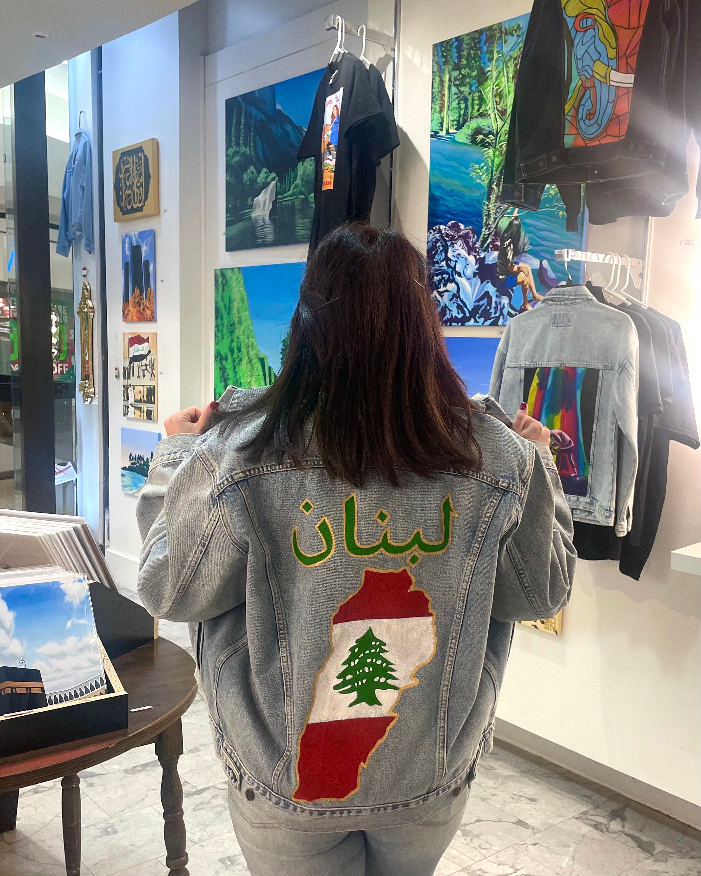 Lebanon Jacket - Painted Denim Jacket - Etsy
