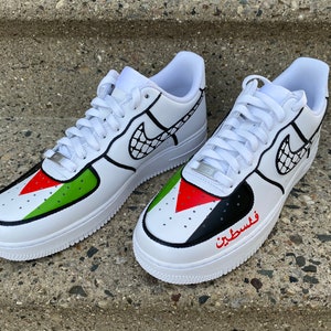 Nike Air Force 1 Palestine Hand Painted - Etsy
