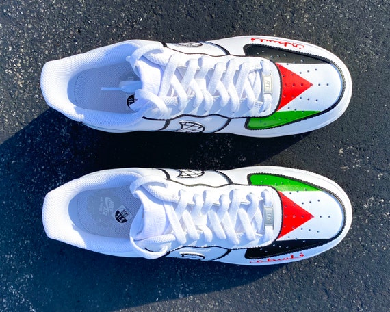 Nike Air Force 1 Palestine Hand Painted Etsy