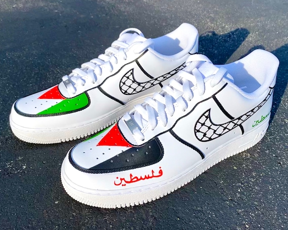 Nike Air Force 1 Palestine Hand Painted | Etsy