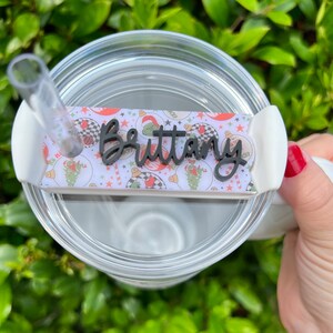Grinch Stanley Name Plate, Custom Christmas Stanley H2.0 Name Tag, Christmas Stanley Name Plate, Reindeer name plate