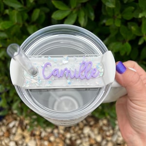 30oz or 40oz Stanley Tumbler Name Plate, Personalized Name Tag for Stanley Lid, Name for Tumbler Lid, Stanley Cup Accessories