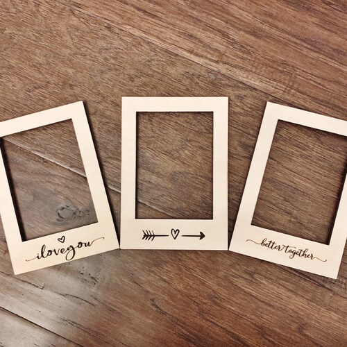 Set of 3 Wood Frame Picture Frame Wedding Etsy