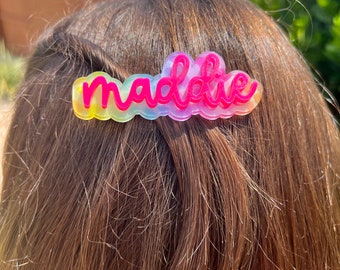 Personalized Name Hair Clip, Name Clip, Personalized Hair Bow, Alligator Clip, Personalized Barrette, Hair Accessory, Claw Clip, Hair Clip