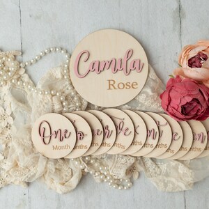 Wooden Baby Name and Milestone Bundle