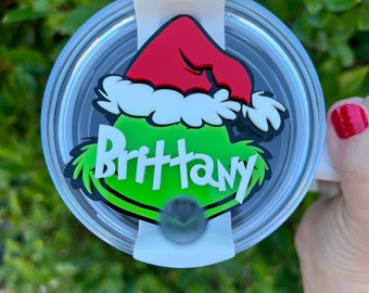 This Grinch Stanley Cup Name Plate Is The Perfect Holiday Accessory For  Your Favorite Tumbler