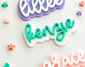 Personalized Name Hair Clip, Name Clip, Personalized Hair Bow, Alligator Clip, Personalized Barrette, Hair Accessory, Claw Clip, Hair Clip