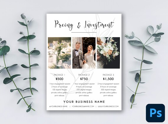 Price Guide Marketing Template Investment Sheet Pricing