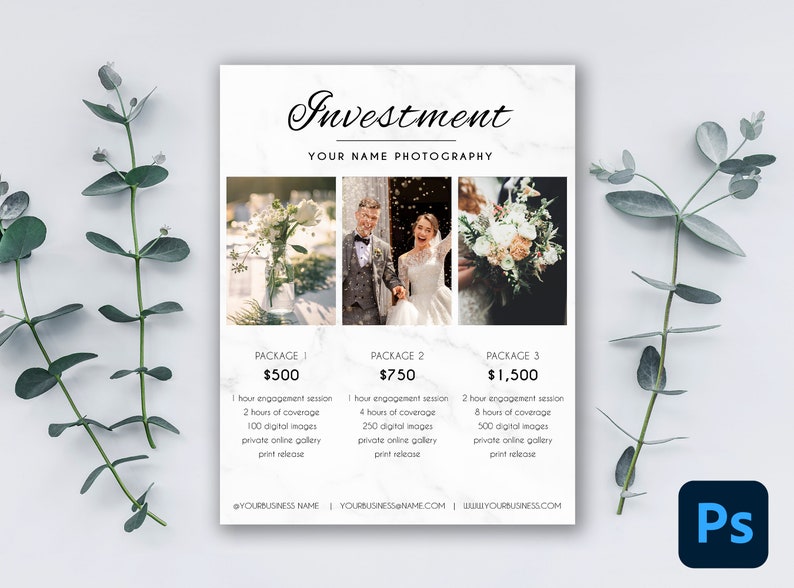 Price Guide Marketing Template | Investment Sheet | Pricing ...