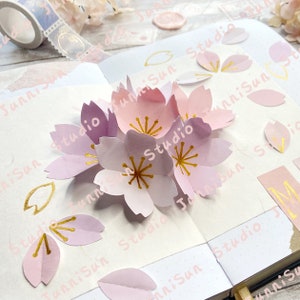 Modèle de carte POP-UP fleur de Sakura