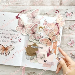 Modèle de carte POP-UP papillon | JunniSun Bullet Journal