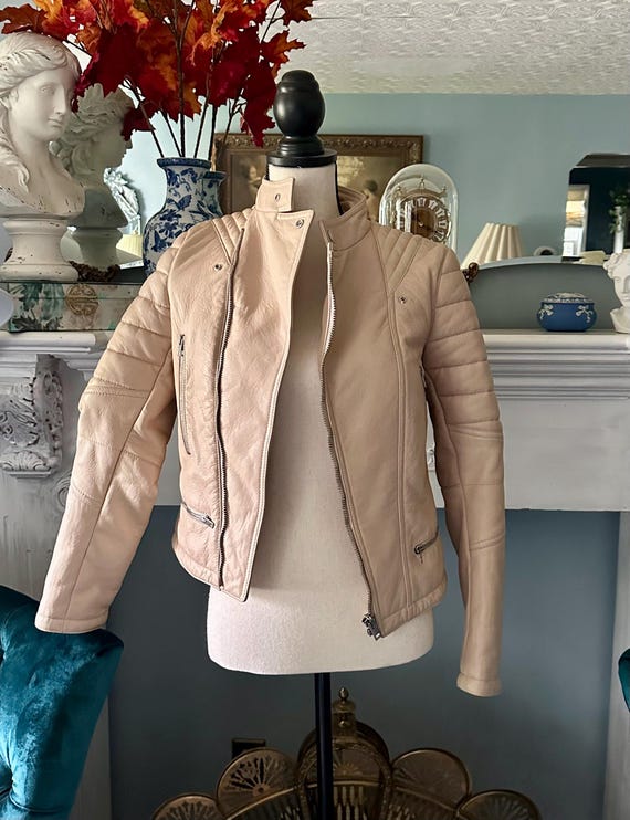 Pink Lambskin Leather Jacket - image 1