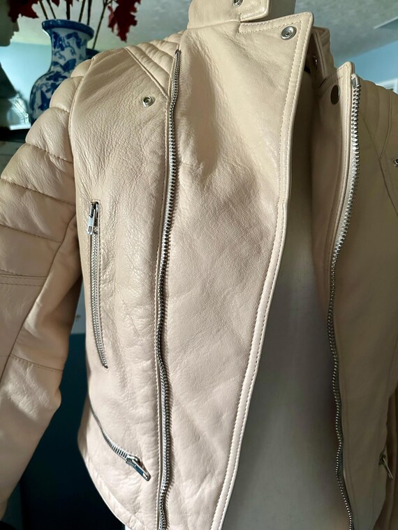Pink Lambskin Leather Jacket - image 3