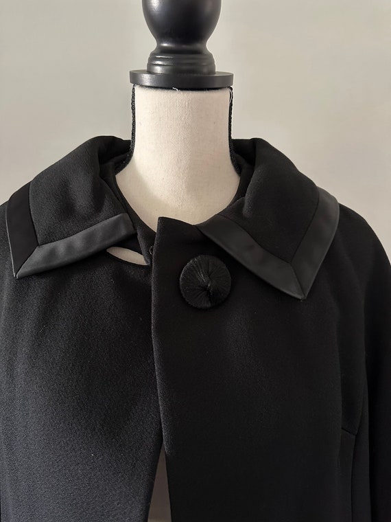 50's/60's Vintage Black Coat - image 9