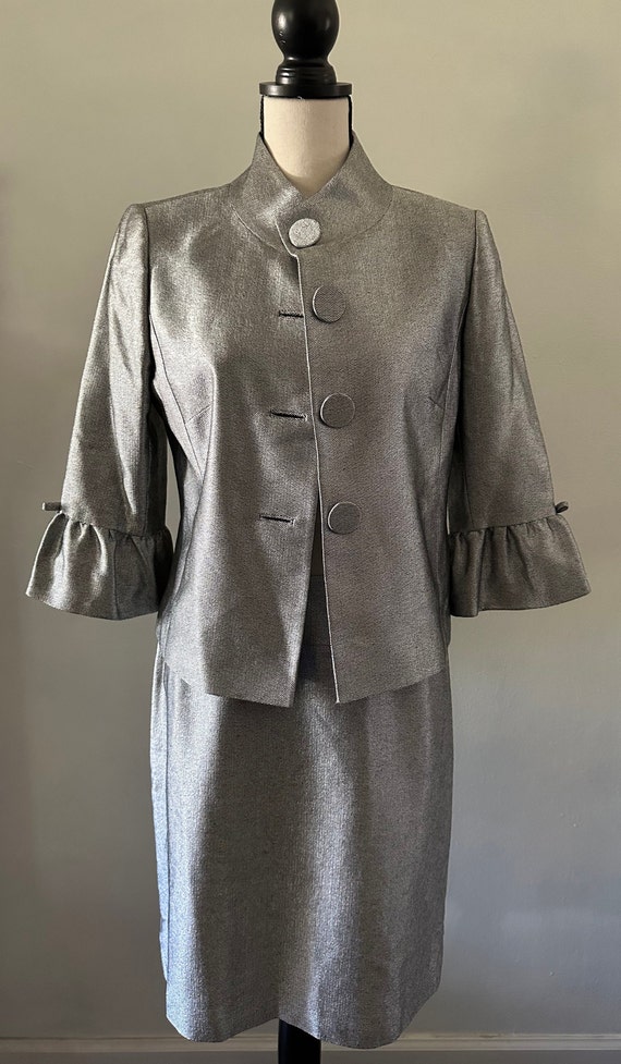 Vintage Silver Tahari Suit - image 1