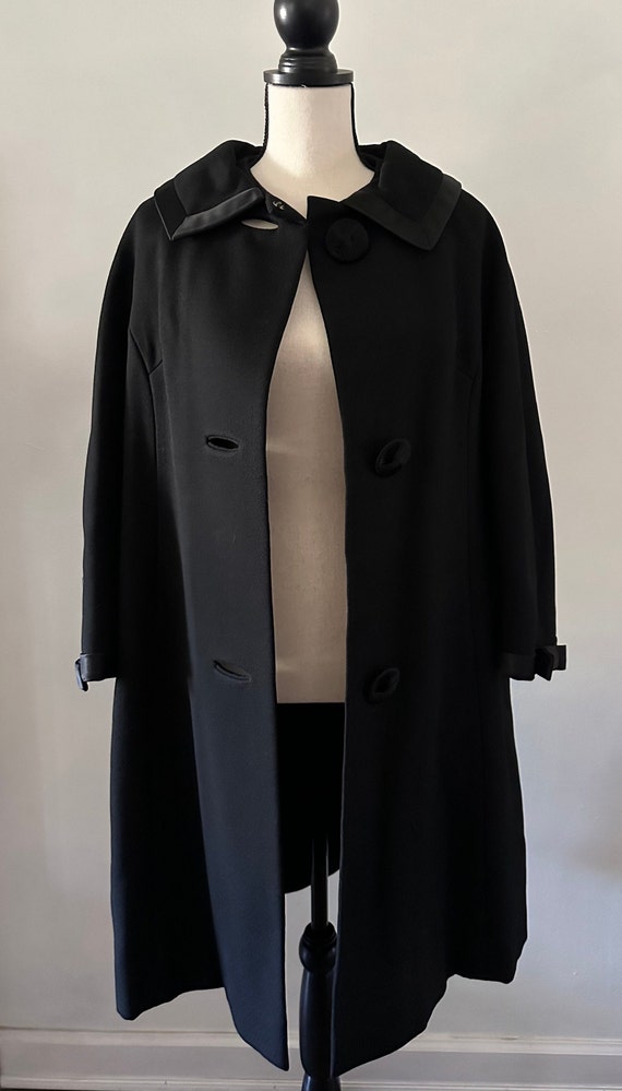 50's/60's Vintage Black Coat - image 1