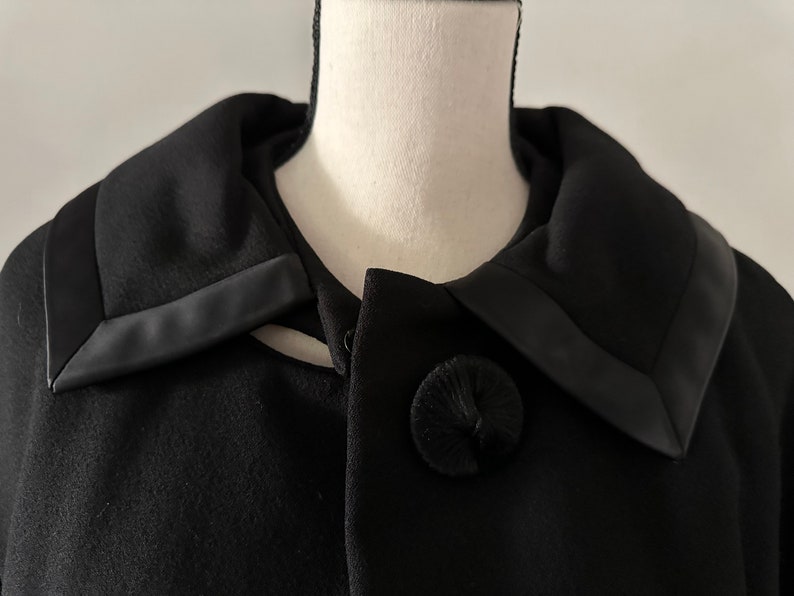 50's/60's Vintage Black Coat image 7