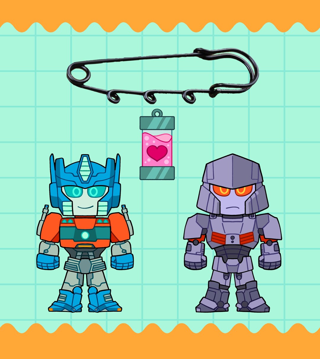 Transformers Safety Pin Charms (PREORDER) - Etsy