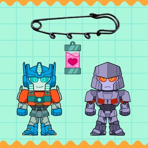 Transformers Safety Pin Charms (PREORDER)