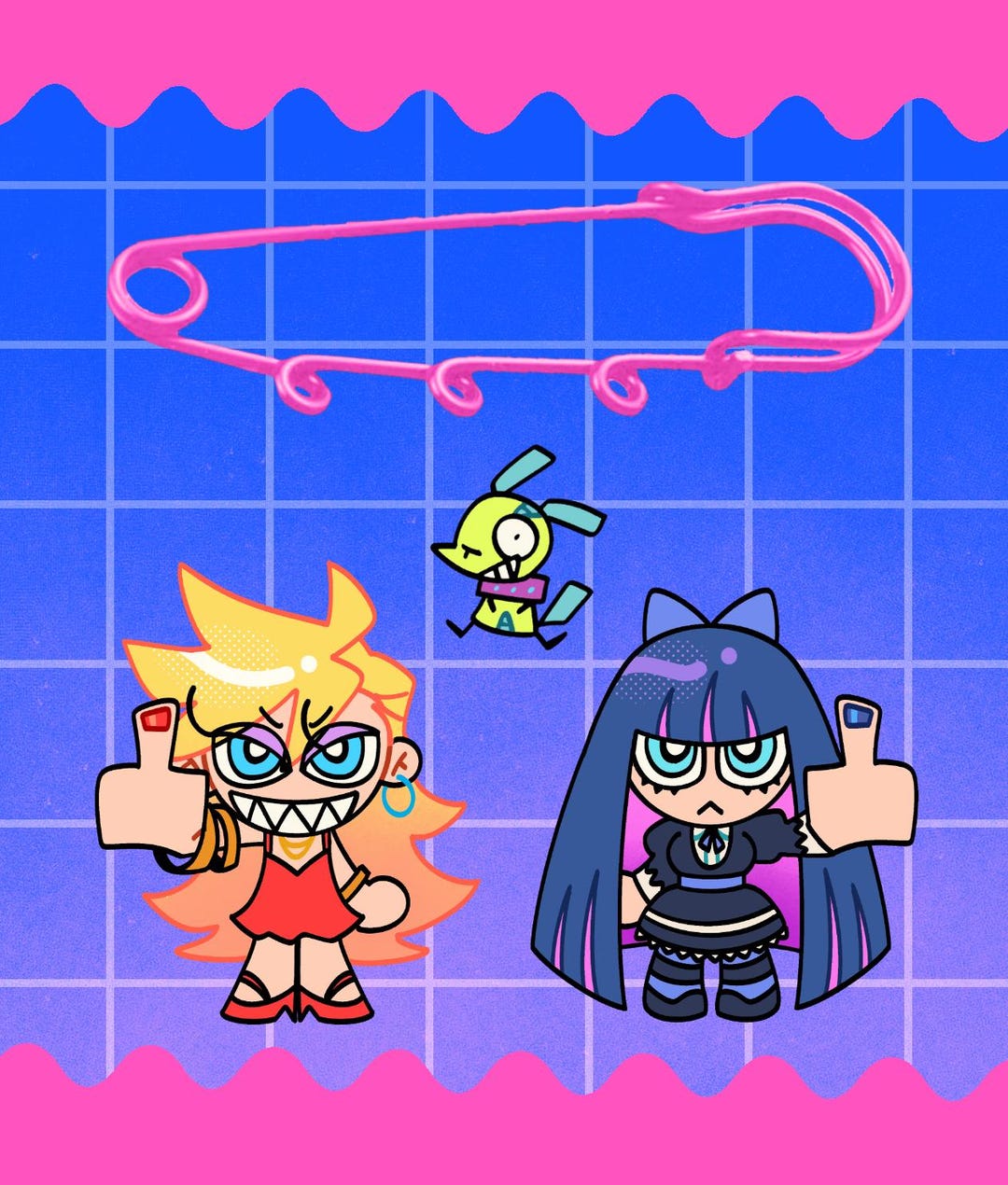 Panty and Stocking Safety Pin Charm (PREORDER) - Etsy