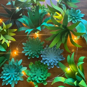 Papier cartonné texturé Succulentes : décoration, mariages, douches, fêtes et plus encore. Encré pour plus de réalisme et de profondeur. Prêt pour votre projet ou votre exposition !