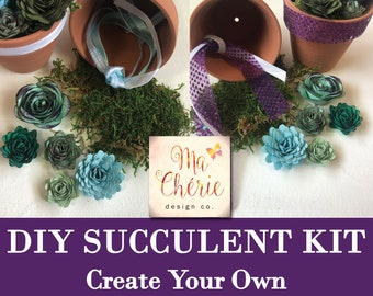 DIY Succulent Kits (MULTIPLE kits) Easy Assembly - Multiple Options! Projects, Crafts, Make Yourself, Fun Activity!