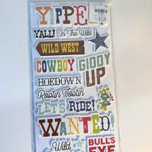 "Brandneue Cowboy, ""Howdy"" 'Yeehaw' Country Schaumstoff-Aufkleber & passende Stanzsets!"