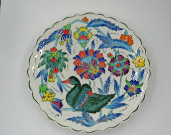Vintage Keramieken geglazuurd wandbord Turkije Iznik