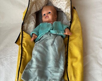 Vintage Babyboy Doll Bundle – Italian Toy, Handmade Clothes, Display Case  brand Rubbertoy