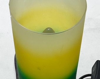Ombré Glass Table Lamp | Yellow to Green Gradient  Mood Light | Unbranded