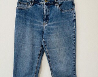 L.L. Bean Jeans 16 Womens Straight Leg Mid-High Rise Jeans 32x27 Jeans Straight