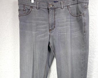 Gardeur Grey Distressed Jeans Designer European Jeans Mens 40/34 VTG Sz 39/29