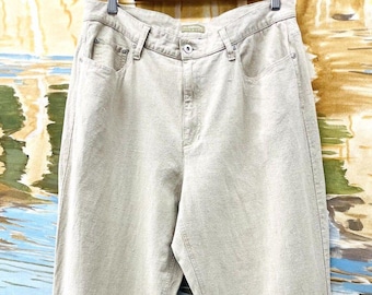 Vintage Linen Pants Liz Claiborne Linen Pants Womens Linen VTG Pants 32x32 Linen