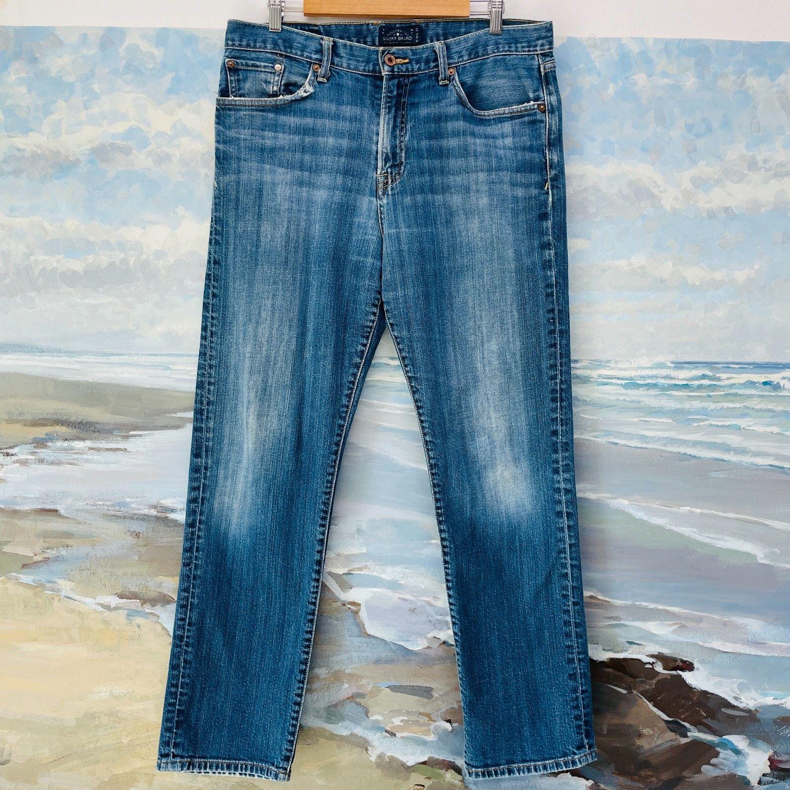 Pantalon Jean Lusky Brand Femme - Coton Bleu Ciel, Taille 30/32 - Occasion Très Bon état