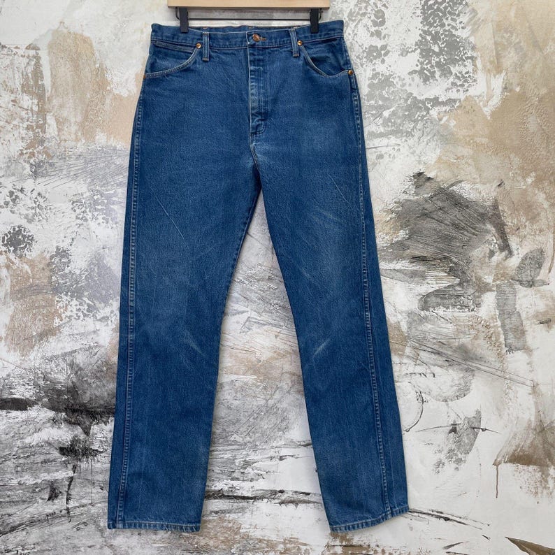 Vintage Wrangler USA Jeans Wrangler Mens 33x33.5 Jeans Mens Wrangler Vintage 33 image 1