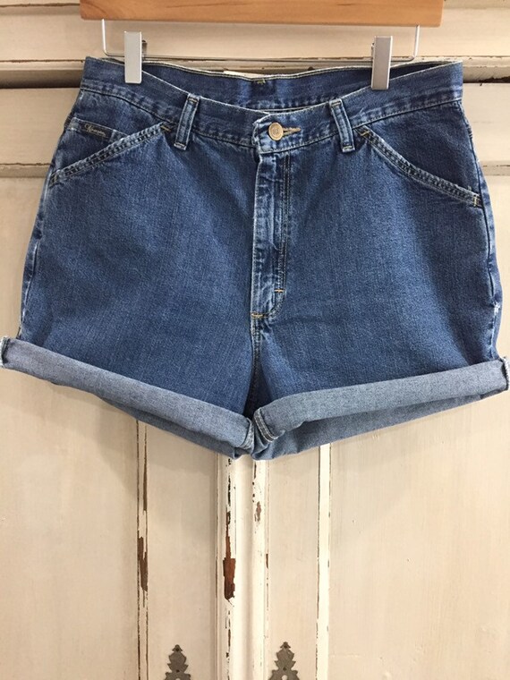 Vintage Jean Shorts, High Waisted Distressed Denim Wr… Gem