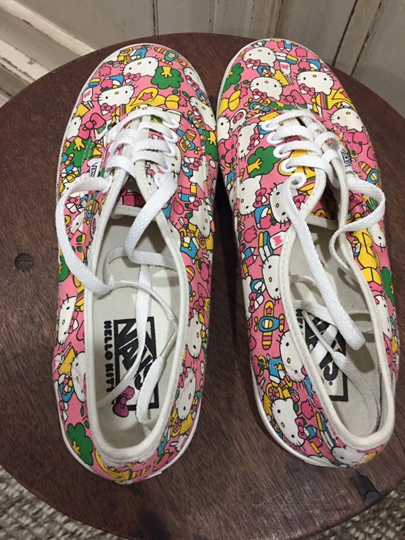 Vans Hello Kitty Sneakers in Pink With Laces Vintage Vans Unisex Tennis Shoes Excellent Condition Vans Shoes Mens 6.5 Womens Size 8 Etsy